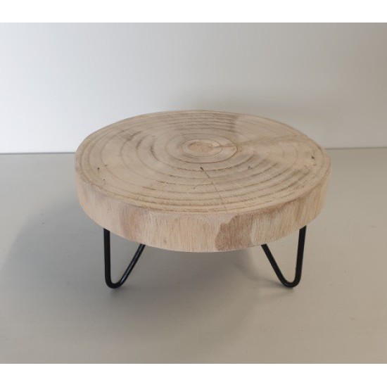 WOOD SLICE PAULOWNIA OP BASE D20 H10CM NATURAL