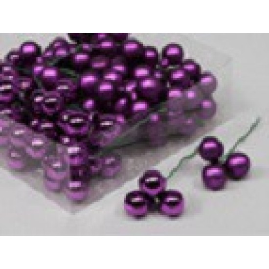 CHRISTMAS SPHERES 20MM PLUM COMBI 144PCS