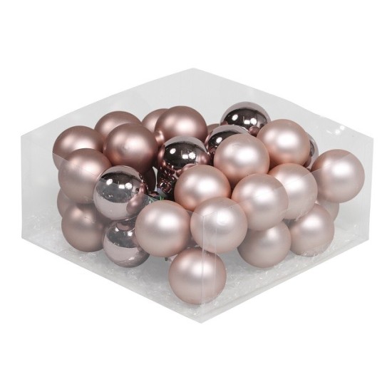 KERSTBOLLEN 40MM SMOKEY ROSE 36ST