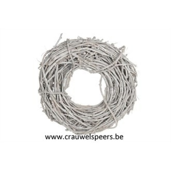 WREATH GRAPEWOOD WHITE WASH 40CM