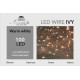 LED VERLICHTING IVY (BINNEN EN BUITEN) 100L 2.25M WARM WHITE 4M  AANLOOPSNOER TRANSPARANT IP44 24V/3VA TRAFO