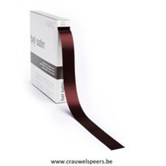 LINT BEL SATIN 100MX25MM WINE RED