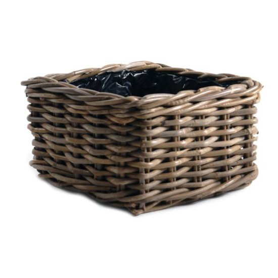 BASKET CANE LANA 28X28CM H12CM