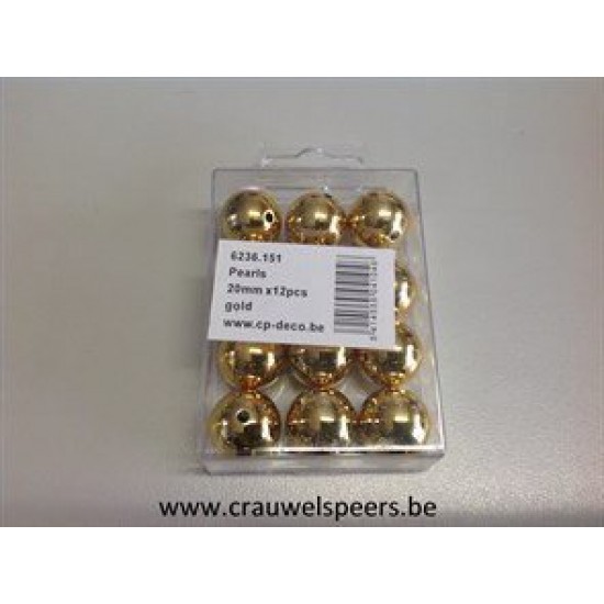 PARELS 20MM GOUD