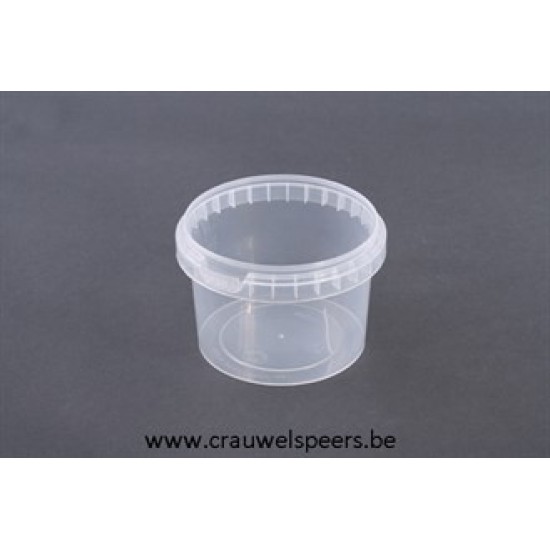 PLASTIC POTJE ROND (BODEM + DEKSEL) 565ML