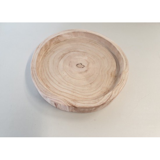 ROUND PAULOWNIA NATURAL D24 H5CM