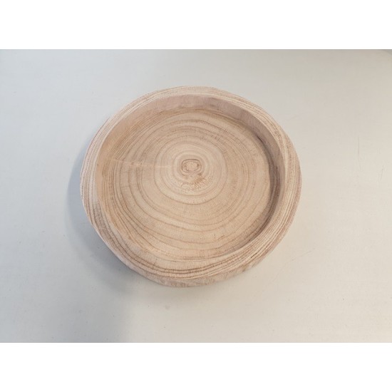 ROUND PAULOWNIA NATURAL D27 H5CM