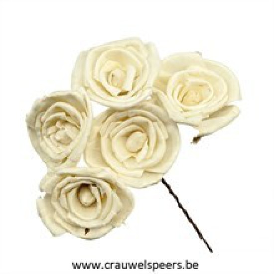 SHOLA ROSE 4CM NATUREL OP DRAAD 40ST