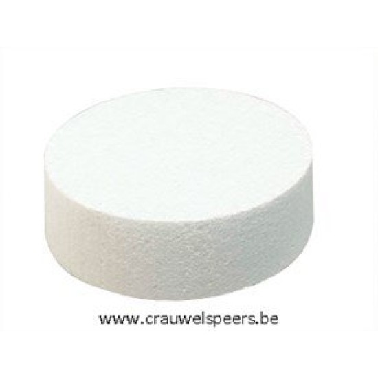 STYROPOR TAART ROND 25X7CM - MET LABEL STYROPOR TAART ROND 25X7CM - MET LABEL