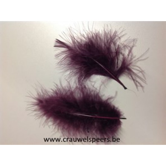 VEREN MARABOU GROOT AUBERGINE