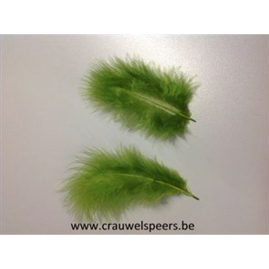 VEREN MARABOU GROOT ZACHTGROEN +/-45GR