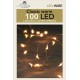 LIGHTING ON BATTERIES (WITHOUT BATTERY!) INDOOR COPPER WIRE 100L/5M LED CLASSIC WHITE - 10CM CABLE RUN TRANSPARENT