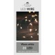 LIGHTING ON BATTERIES (WITHOUT BATTERY!) INDOOR SILVER WIRE 20L/1M LED WARM WHITE - 10CM CABLE RUN TRANSPARENT