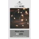 LIGHTING ON BATTERIES (WITHOUT BATTERY!) INDOOR SILVER WIRE 40L/2M LED WARM WHITE – 10CM CABLE RUN TRANSPARENT