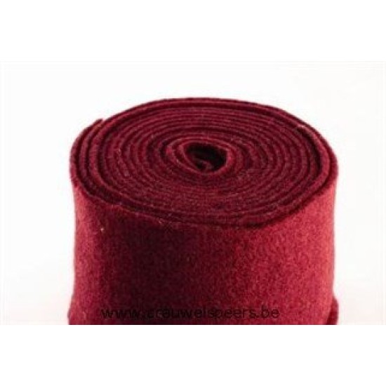 WOOL FELT 15CM +/-5M BORDEAUX