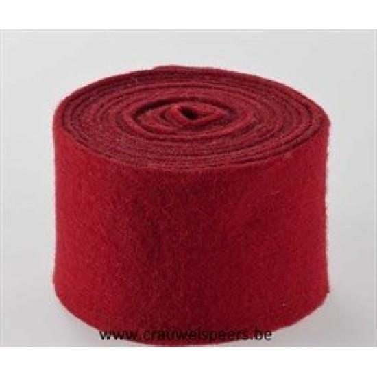 WOOL FELT 15CM +/-5M RED