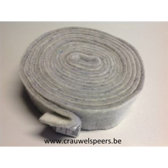 WOOL FELT 7.5CM +/-5M 2 COLOURS WHITE/GREY WOOL FELT 7.5CM +/-5M 2 COLOURS WHITE/GREY
