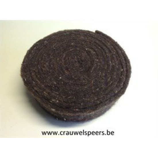 WOOL FELT 7.5CM +/-5M DARK BROWN