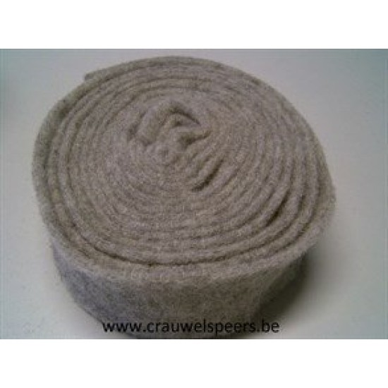 WOOL FELT 7.5CM +/-5M GREY