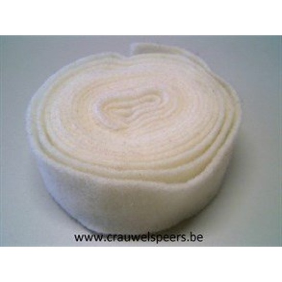 WOOL FELT 7.5CM +/-5M WHITE