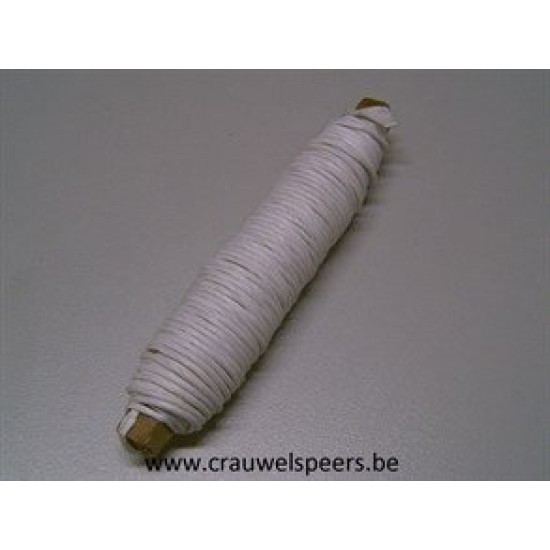 WIKKELDRAAD PAPIER (PAPER WIRE) WIT OP STOK 0.80MM 22M 1ST