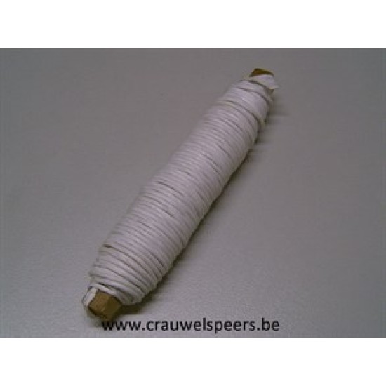 FIL PAPIER (PAPER WIRE) BLANC SUR BATONNET EN BOIS 0.80MM 22M HOBBY