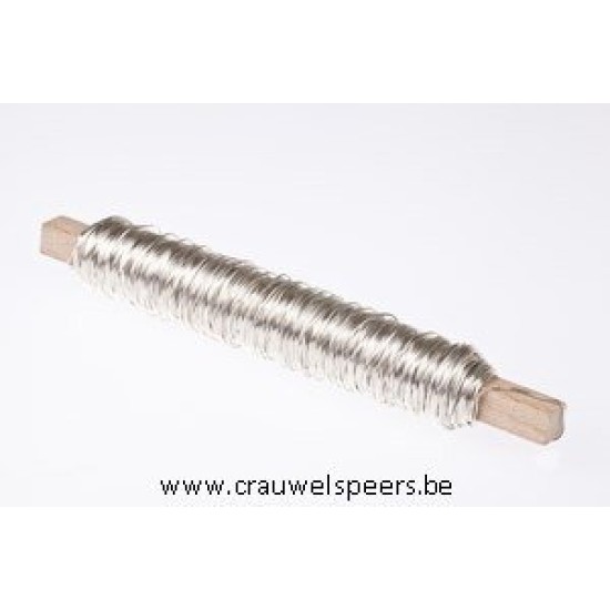 BINDING WIRE SILVER ON WOODEN PEG 0.50MM 50M 100GR