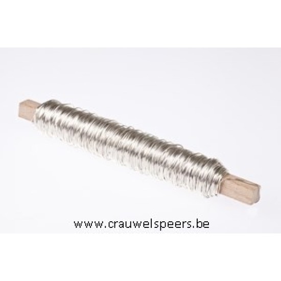 WINDING WIRE SILVER ON WOODEN PEG 0.50MM 50M 100GR HOBBY