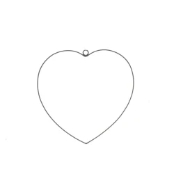 FRAME HEART 20CM BLACK