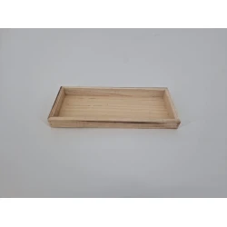 WOODEN TRAY 26X11CM WHITE WASH