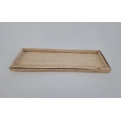 WOODEN TRAY 45X16CM WHITE WASH