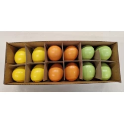 OEUFS DE POULET JAUNE/ORANGE/VERT 12PCS