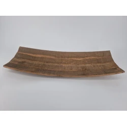 WOODEN BOWL CURVED BROWN 63X25X9CM