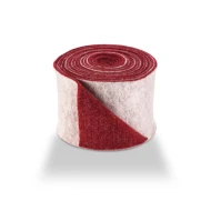 WOOL FELT 7.5CM +/-5M 2 COLOURS WHITE/RED