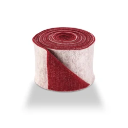 LAINE FEUTRE 7.5CM +/-5M 2 COULEURS BLANC/ROUGE