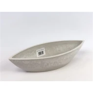 ECO FRIENDLY POT WHITE STONE 31.6*11.3*6.5CM