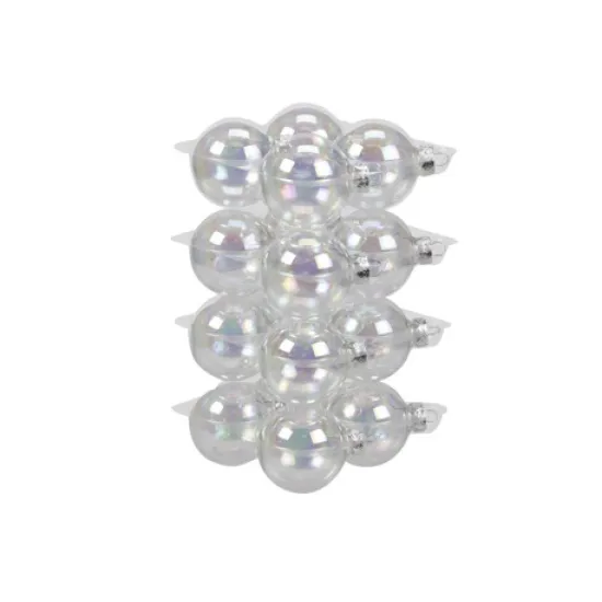 BOULE DE NOEL 80MM TRANSPARANT 16PCS
