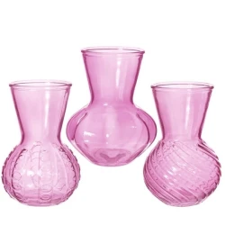 VASE KRISTAL D13 H18 LIGHT PINK 1PC