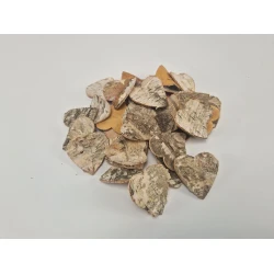 COEURS D&#x27; ECORCE DE BOULEAU 5CM 40PCS