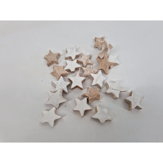 COCOSNOOT STERREN 3CM WIT 20ST