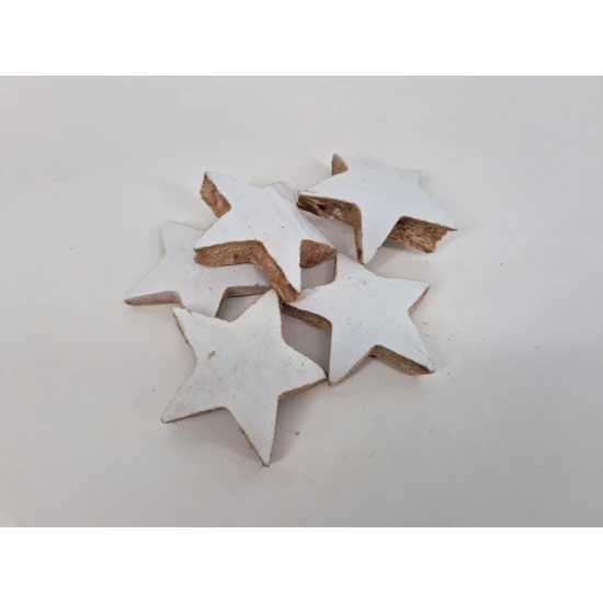 ETOILES DE COCO 7CM BLANCS 5PCS