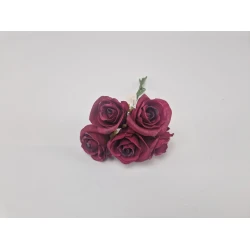 FOAM ROSE KIM BORDEAUX 6x5PCS