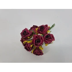 FOAM ROSE ELEGANT 5CM BORDEAUX 8ST
