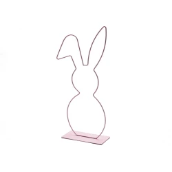 FRAME BUNNY SUR SOCLE 50CM ROSE