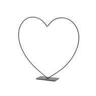 FRAME HEART STANDING ON BASE 30CM BLACK