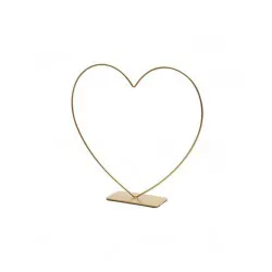 FRAME HEART STANDING ON BASE 39CM GOLD
