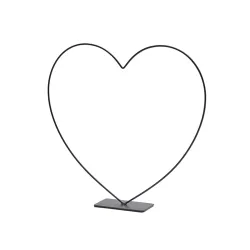 FRAME HEART STANDING ON BASE 39CM BLACK