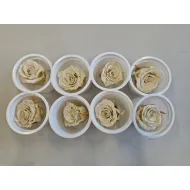 ROSE STABILISEE (MEDIUM OPEN) +/-4.5CM BLANC 8PCS