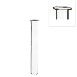 GLAZEN BUISJE (BLOEMFLESJE/PIPET) 3X28CM MET RAND 6ST