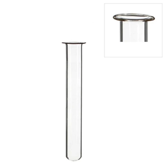 GLASS TUBE (FLOWER BOTTLE/PIPETTE)  2.5X20CM WITH RING 12PCS